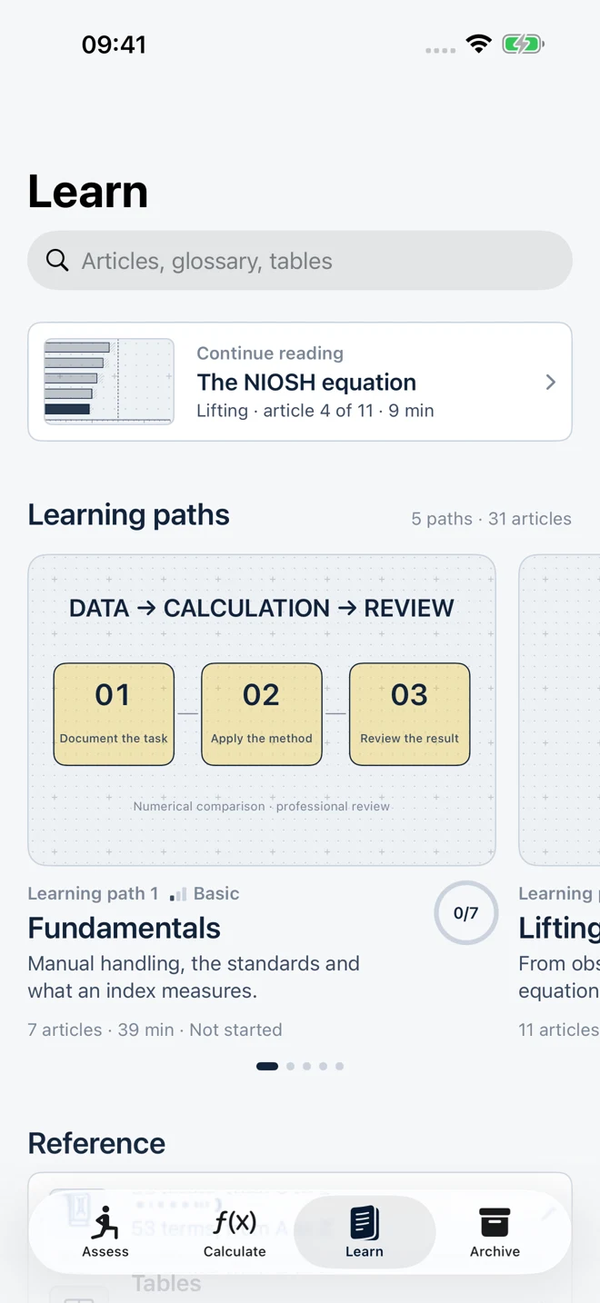 Learn paths and educational content