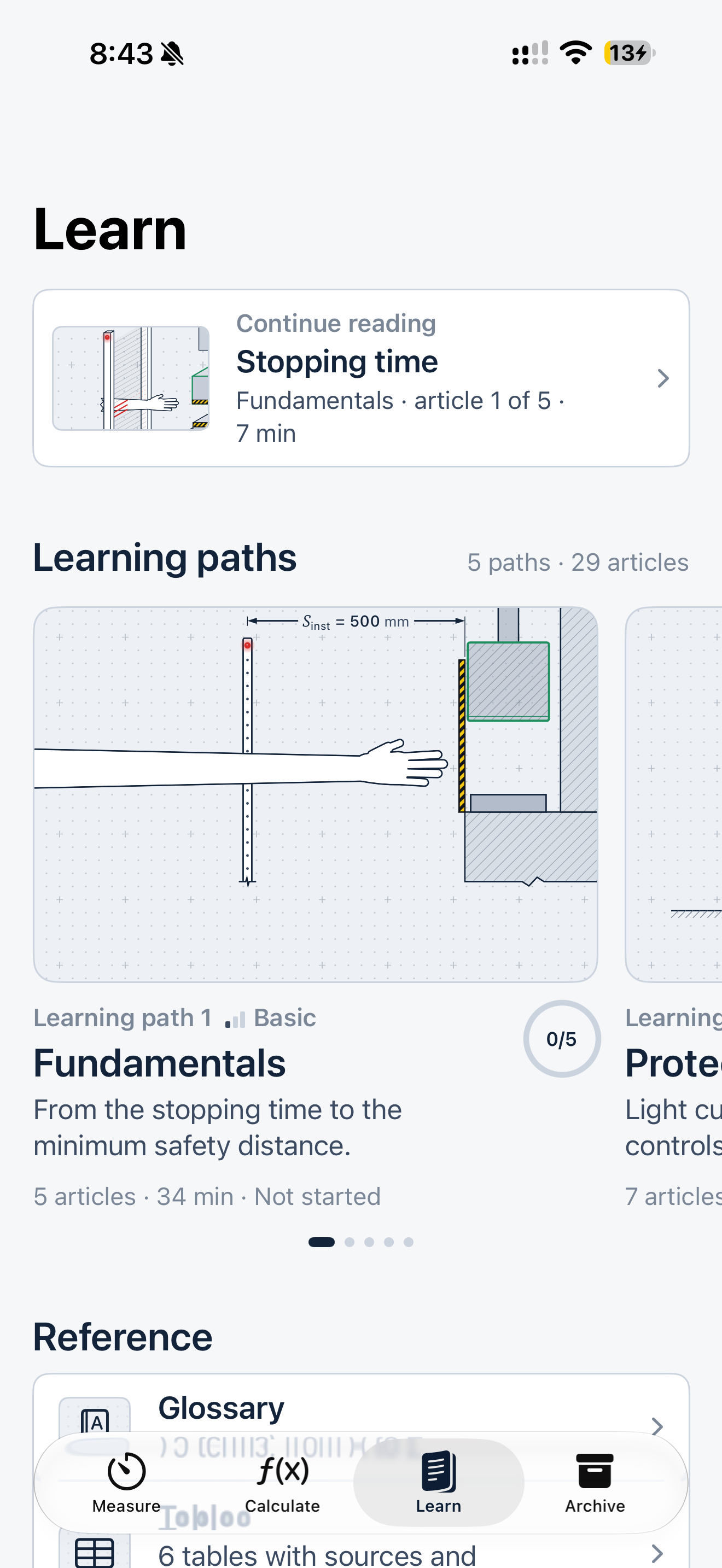 StopTime 1.1.0 in English on iPhone: learning paths and reference content